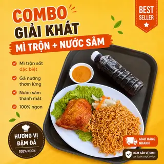 Hình ảnh Combo Ăn No 1 Người Mì Trộn + 1 Chai Nước Sâm Lạnh
