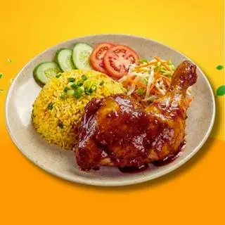 Hình ảnh Combo đặc biệt: 3 cơm gà sốt mắm tỏi + tặng 1coca