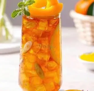 Hình ảnh Trà đào dầm tươi