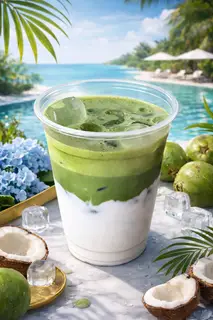 Hình ảnh Sữa chua dừa Matcha