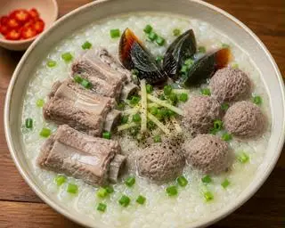 Hình ảnh Cháo sườn bò viên bắc thảo 