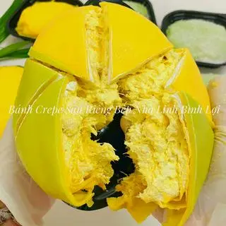 Hình ảnh BÁNH CREPE SẦU RIÊNG MIX XANH - VÀNG