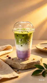 Hình ảnh Matcha latte khoai môn