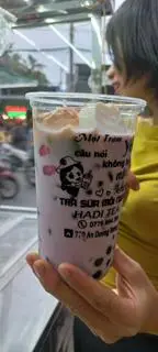 Hình ảnh Trà sữa khoai môn full topping 