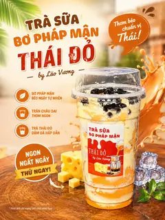 Hình ảnh Trà sữa Thái đỏ bơ Pháp