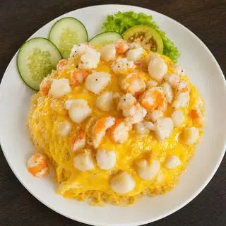 Hình ảnh Cơm tôm phủ trứng