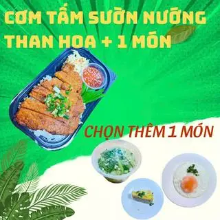 Hình ảnh Cơm Tấm Sườn Nướng Than + 1 Món