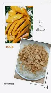 Hình ảnh Gà ủ muối 1/2 con (mát) - xôi nếp hành phi
