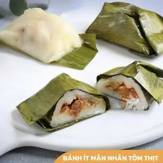 Hình ảnh Bánh ít tôm thịt gói lá -  10 cái sống ( tặng mắm ớt) 