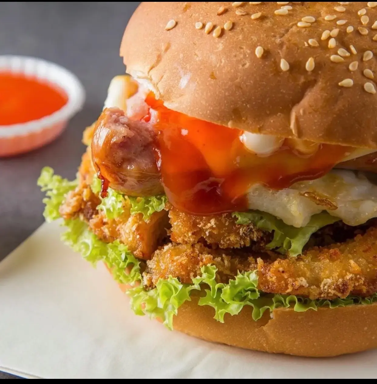 Hình ảnh burger gà 