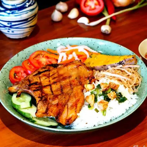 Hình ảnh Cơm sườn bì chả