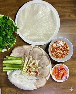 Hình ảnh Bánh Tráng Phơi Sương Cuốn Bắp GIÒ Heo - Đặc Sản Tây Ninh