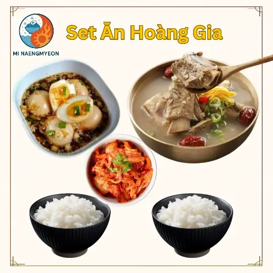 Hình ảnh 1️⃣Combo cho 2 Người: Canh Sườn Hàn Quốc + Cơm + Trứng Ngâm tương