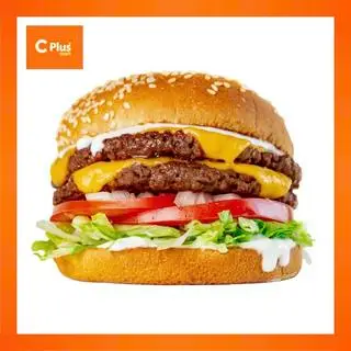 Hình ảnh Hamburger double bò - ly nước ngọt