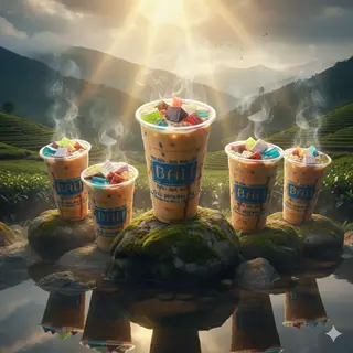 Hình ảnh Trà sữa truyền thống full topping 700ml