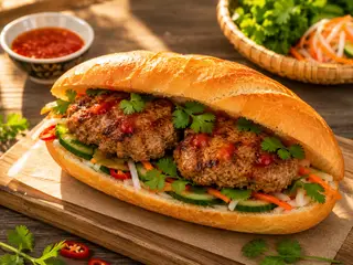 Hình ảnh bánh mì xíu mại 