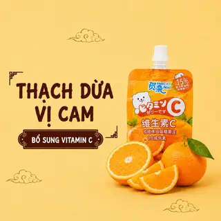 Hình ảnh Thạch Dừa Mini Vị Cam
