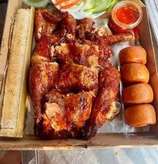 Hình ảnh gà nướng combo cơm lam bánh bao 