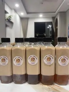 Hình ảnh Trà thạch đào lơ lớ hai lừn - chai 330ml