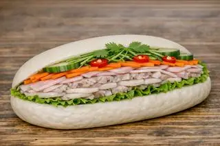Hình ảnh White Bánh Mì with Meat Loaf