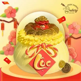 Hình ảnh Bánh kem Tài Lộc ( hủ tiền lớn ) 17cm