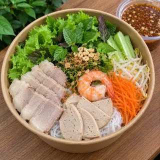Hình ảnh Bún mắm Tôm nêm thịt chả lụa 