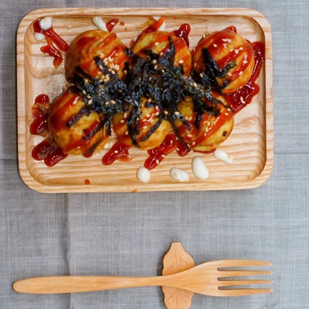 Hình ảnh Takoyaki Vị Rong Biển Chiên