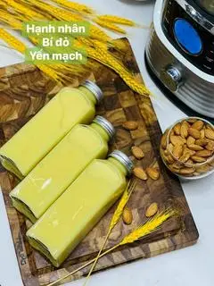 Hình ảnh sữa hạnh nhân- yến mạch - bí đỏ ( nóng )