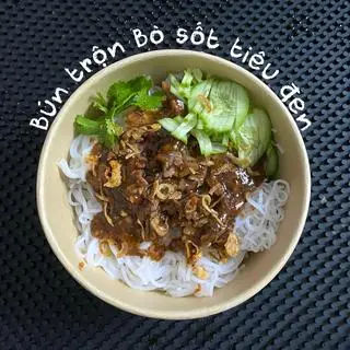 Hình ảnh Bún trộn Bò sốt tiêu đen