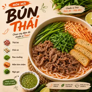 Hình ảnh Bún Thái Bò