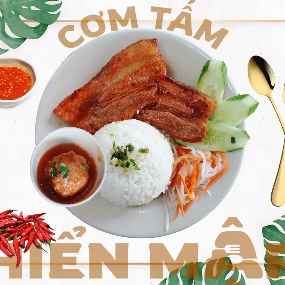 Hình ảnh Cơm ba rọi xíu mại