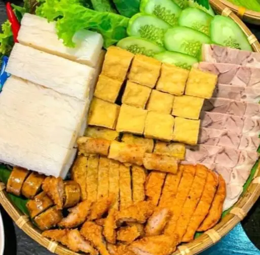 Hình ảnh BÚN ĐẬU TÁ LẢ  PHẦN ĐẦY ĐỦ 1  NGƯỜI (không kèm bánh tráng)