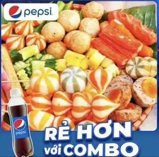 Hình ảnh Combo Cá Viên Chiên Sốt Sa Tế Phần Lớn +  1 Chai Pepsi Tự Chọn