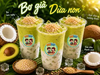 Hình ảnh (COMBO 3ly) Bơ già dừa non[ TẶNG 1 BỊCH BÁNH TRÁNG ]