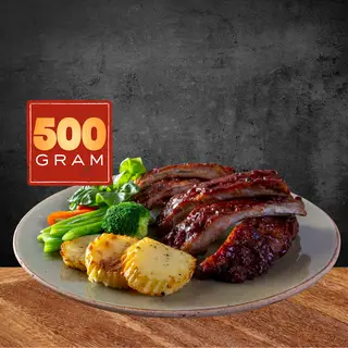 Hình ảnh Sườn nướng tảng nhiều sốt (500gr)