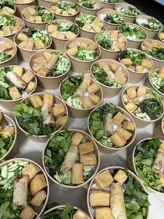 Hình ảnh Bún Nước Tương Đậu Chiên,Chả Giò chay