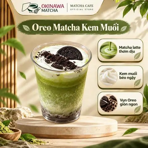 Hình ảnh [BEST SELLER] Oreo Matcha Kem Muối (500ml)