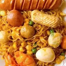 Hình ảnh 2 mì trộn thập cẩm nhiều mì + 1 mì trộn tôm viên + 1 mì trộn bò viên + 2 Pepsi 