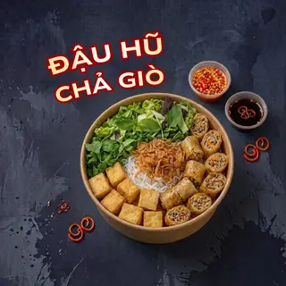Hình ảnh Bún nước tương Đậu hũ + chả giò 