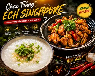 Hình ảnh  2 CON ẾCH + 1 CHÁO TRẮNG 