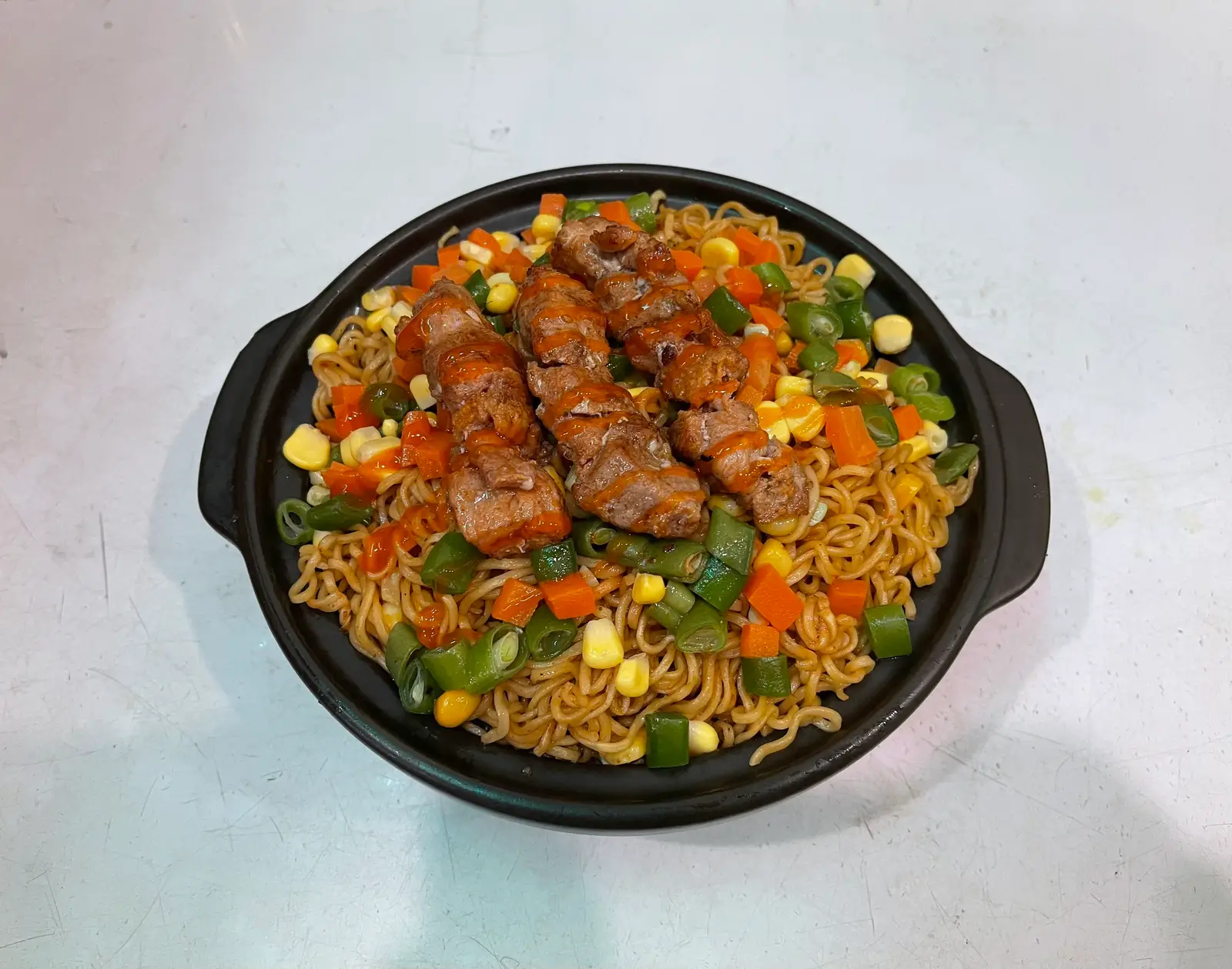 Hình ảnh 1  goi mỳ indomie trộn  4 que thịt xiên +rau củ 
