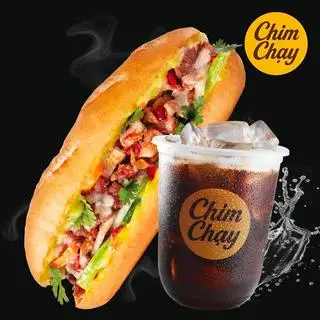 Hình ảnh Combo Bánh Mì Thịt Nướng Than Hoa + Cà phê đen