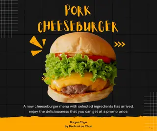 Hình ảnh Hamburger heo phô mai 