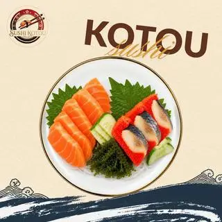 Hình ảnh Sashimi 4 cá hồi Na Uy 3 cá trích ép trứng
