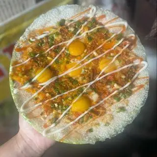 Hình ảnh Bánh tráng nướng lòng đào béo ngậy