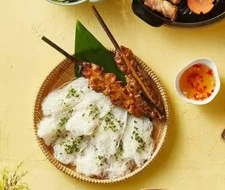 Hình ảnh Bánh hỏi thịt nướng