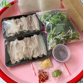 Hình ảnh [Combo 2 phần] Bánh tráng Đại Lộc cuốn thịt ba chỉ heo luộc cho 2 người ăn - tự cuốn