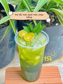 Hình ảnh Trà tắc thái xanh mix Trân Châu