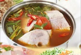 Hình ảnh lẩu cá diêu hồng