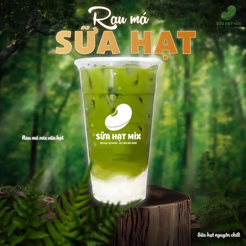 Hình ảnh Rau Má mix Sữa Hạt (2 vị)